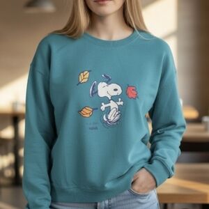 Vera Bradley Teal Snoopy Graphic Sweatshirt